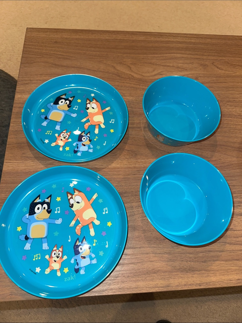 Zac Bluey Kids Dinner Set with Cartoon Characters